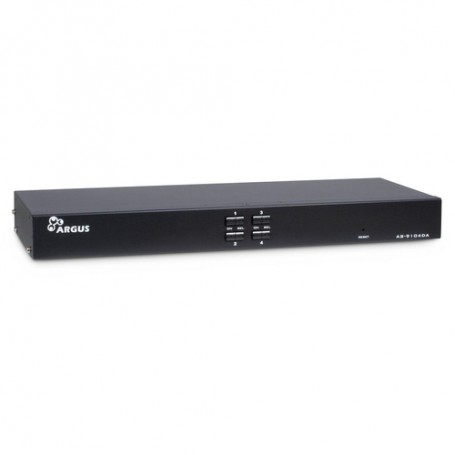 Inter-Tech AS-9104DA switch per keyboard-video-mouse (kvm) Montaggio rack Nero (88887301)