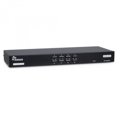 Inter-Tech AS-9108HA switch per keyboard-video-mouse (kvm) Montaggio rack Nero (88887300)