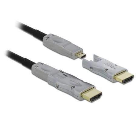 DeLOCK 85884 cavo HDMI 30 m HDMI tipo D (Micro) Nero, Grigio (85884)