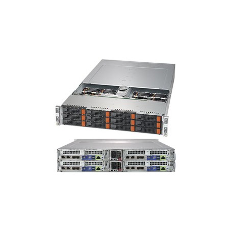 Supermicro SuperServer 6029BT-HNC0R Intel® C621 LGA 3647 (Socket P) Armadio (2U) Nero (SYS-6029BT-HNC0R)