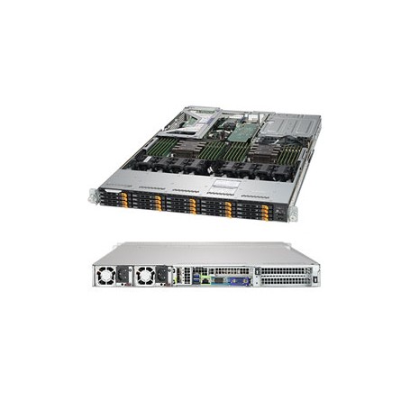 Supermicro SuperServer 1029UZ-TN20R25M Intel® C621 LGA 3647 (Socket P) Rack (1U) Nero, Grigio (SYS-1029UZ-TN20R25M)