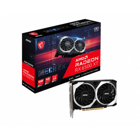 MSI RADEON RX 6500 XT MECH 2X 4G OC scheda video AMD 4 GB GDDR6 (V508-003R)