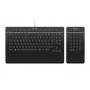 3Dconnexion Keyboard Pro with Numpad tastiera USB + RF Wireless + Bluetooth QWERTY Nordic Nero (3DX-700094)