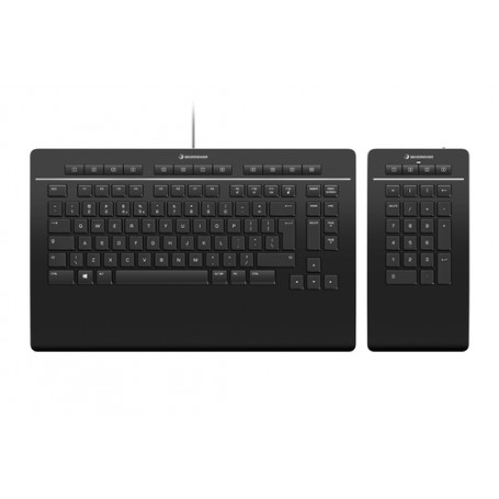 3Dconnexion Keyboard Pro with Numpad tastiera USB + RF Wireless + Bluetooth QWERTY US International Nero (3DX-700092)