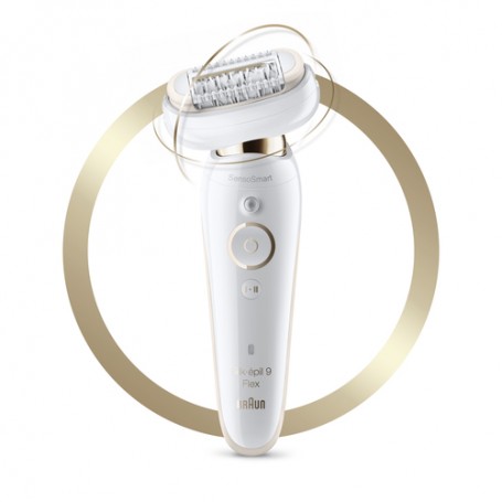 Braun Silk-épil 9 Flex 40 pinzette Bianco, Oro (361251)