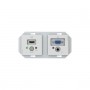 Kindermann 7456000546 presa energia HDMI + VGA + 3.5mm + RJ-45 Bianco (7456000546)
