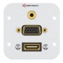 Kindermann 7441000586 presa energia HDMI + VGA + 3.5mm Alluminio (7441000586)