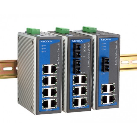 Moxa EtherDevice™ Switch EDS-308, 1 x single, SC connector Non gestito (EDS-308-S-SC)