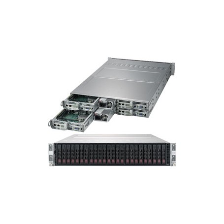 Supermicro SYS-2029TP-HC1R sistema barebone per server Intel® C621 LGA 3647 (Socket P) Armadio (2U) Nero (SYS-2029TP-HC1R)
