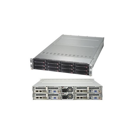 Supermicro SYS-6029TP-HC1R sistema barebone per server Intel® C621 LGA 3647 (Socket P) Armadio (2U) Nero (SYS-6029TP-HC1R)