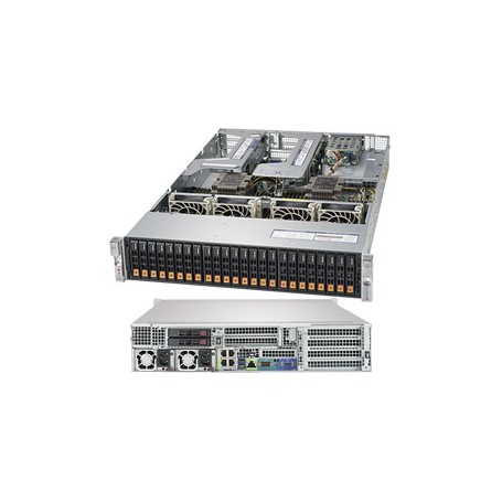 Supermicro SYS-2029U-TN24R4T sistema barebone per server Intel® C621 LGA 3647 (Socket P) Armadio (2U) Nero (SYS-2029U-TN24R4T)
