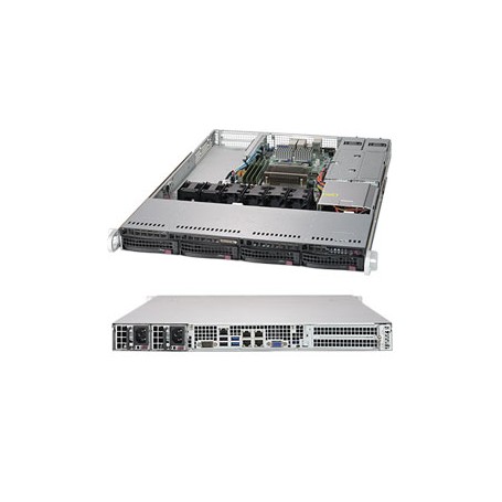Supermicro SuperServer 5019S-W4TR Intel® C236 LGA 1151 (Presa H4) Rack (1U) Nero (SYS-5019S-W4TR)