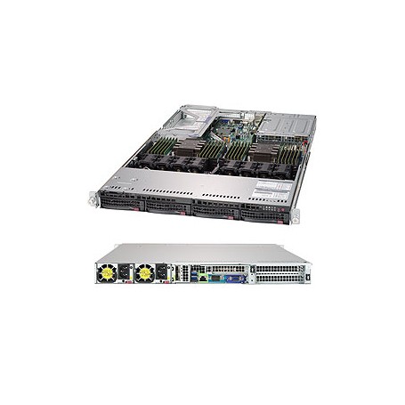 Supermicro SYS-6019U-TR25M sistema barebone per server Intel® C621 LGA 3647 (Socket P) Rack (1U) Nero (SYS-6019U-TR25M)