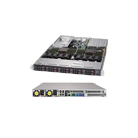 Supermicro SuperServer 1029U-E1CRTP2 Intel® C621 LGA 3647 (Socket P) Rack (1U) Nero (SYS-1029U-E1CRTP2)