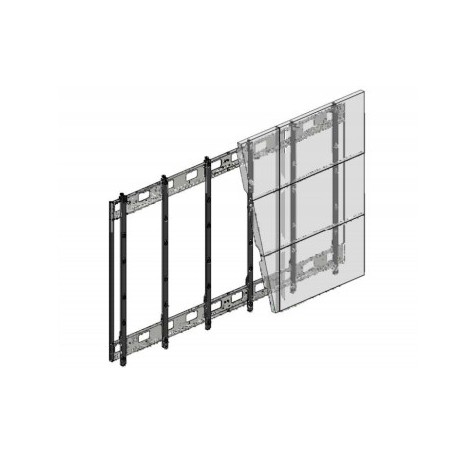 Hagor VWR-3x3 Landscape 139,7 cm (55") Nero, Argento (5405)