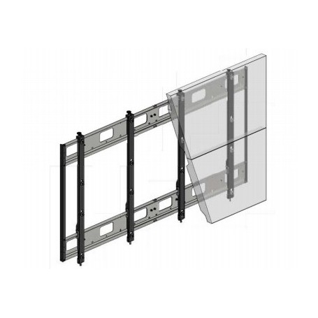 Hagor VWR-2x2 Landscape 139,7 cm (55") Nero, Argento (5380)