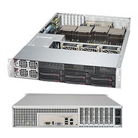 Supermicro 8028B-TR4F Intel® C602J LGA 2011 (Socket R) Armadio (2U) Nero (SYS-8028B-TR4F)