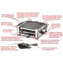 Rommelsbacher RCC 1000 griglia per raclette 4 persona(e) 1000 W Nero, Cromo (RCC 1000)