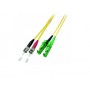 Alcasa 0.5m E2000(AP)-ST cavo a fibre ottiche 0,5 m E-2000 (APC) OS2 Giallo (LW-7005EAT)