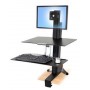 Ergotron WorkFit-S, Single LD with Worksurface+ Nero Pannello piatto Supporto multimediale (33-350-200)