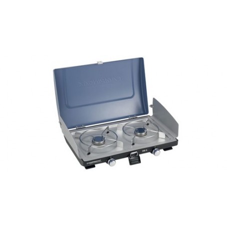 Campingaz 200 S Nero, Acciaio inossidabile Superficie piana Gas 2 Fornello(i) (3000004662)
