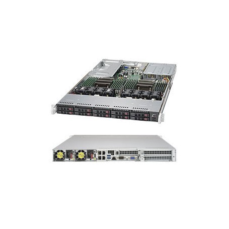 Supermicro SuperServer 1029U-TR4 Intel® C621 LGA 3647 (Socket P) Rack (1U) Nero, Grigio (SYS-1029U-TR4)