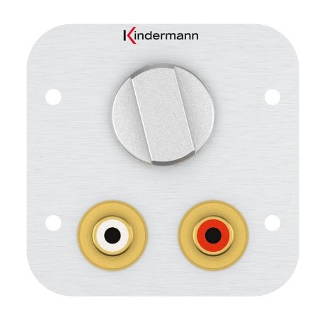 Kindermann 7441000518 presa energia 2 x RCA Alluminio (7441000518)