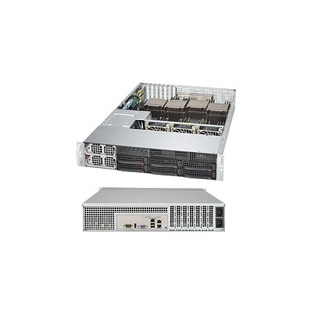 Supermicro 8028B-C0R3FT Intel® C602J LGA 2011 (Socket R) Armadio (2U) Nero, Argento (SYS-8028B-C0R3FT)