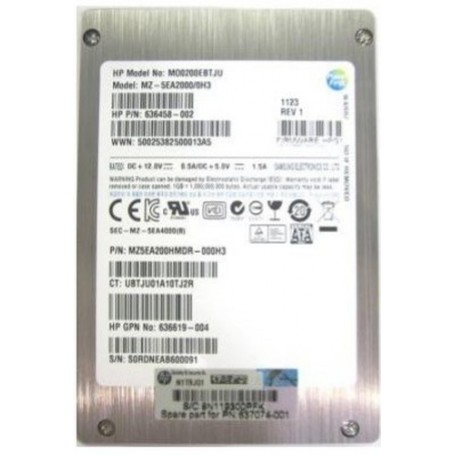 Hewlett Packard Enterprise 637074-001 drives allo stato solido 2.5" 200 GB SATA (637074-001)