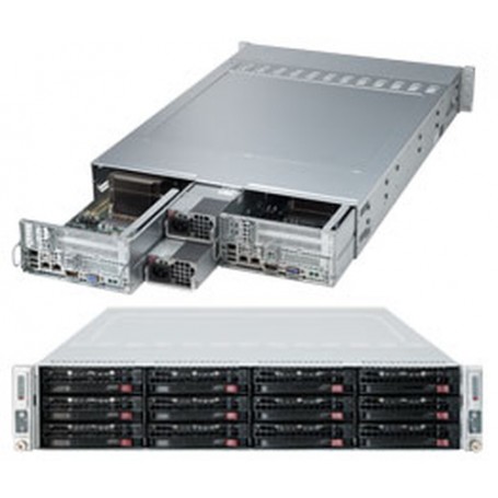 Supermicro SuperServer 6027TR-DTRF Intel® C602 LGA 2011 (Socket R) Armadio (2U) Nero (SYS-6027TR-DTRF)