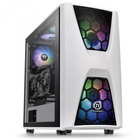 Thermaltake Commander C34 TG Snow ARGB Edition Midi Tower Nero, Bianco (CA-1N5-00M6WN-00)