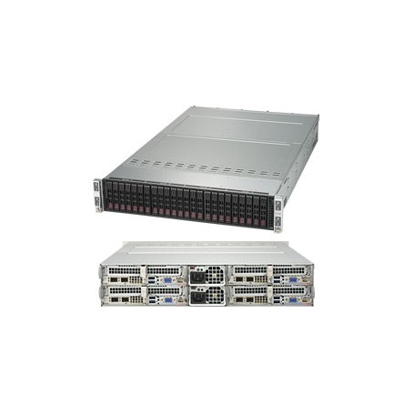 Supermicro 2028TP-HTR-SIOM Intel® C612 LGA 2011 (Socket R) Armadio (2U) Nero (SYS-2028TP-HTR-SIOM)