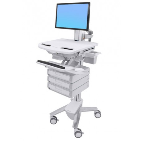 Ergotron StyleView Grigio, Bianco Pannello piatto Carrello multimediale (SV43-1330-0)