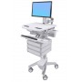 Ergotron StyleView Grigio, Bianco Pannello piatto Carrello multimediale (SV43-1330-0)