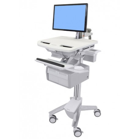 Ergotron StyleView Grigio, Bianco Pannello piatto Carrello multimediale (SV43-12C0-0)