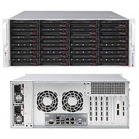 Supermicro SuperStorage Server 6047R-E1R24L Intel® C602J LGA 2011 (Socket R) Armadio (4U) Nero (SSG-6047R-E1R24L)