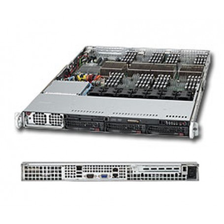 Supermicro SYS-8016B-6F sistema barebone per server Intel® 7500 LGA 1567 (Socket LS) Rack (1U) Nero (SYS-8016B-6F)