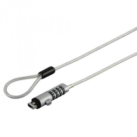 Hama 00054117 cavo di sicurezza Argento, Trasparente 1,8 m (54117)