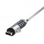 Hama 00054117 cavo di sicurezza Argento, Trasparente 1,8 m (54117)
