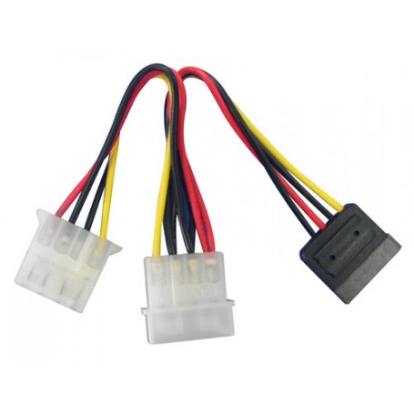 Lindy SATA/5.25" Power Adapter Splitter Cable, 0.15m Multicolore 0,15 m (33289)