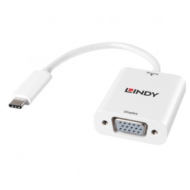 Lindy 43242 cavo e adattatore video 0,17 m VGA (D-Sub) USB tipo-C Bianco (43242)