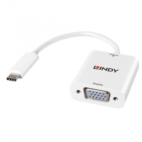 Lindy 43242 cavo e adattatore video 0,17 m VGA (D-Sub) USB tipo-C Bianco (43242)