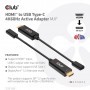 CLUB3D CAC-1333 cavo e adattatore video 0,22 m HDMI tipo A (Standard) USB tipo-C Nero (CAC-1333)