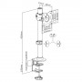 Link Accessori LKBR05 supporto da tavolo per Tv a schermo piatto 68,6 cm (27") Morsa Nero (LKBR05)