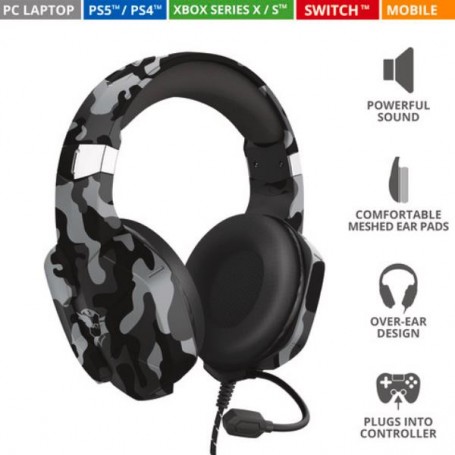 GXT323K CARUS HEADSET BLACK CAMO (24320)