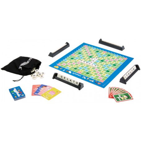 Mattel Games Scrabble Italia, Edizione Speciale, Gioco di Parole Crociate Divertente Anche in Dialetto, per Tutta Famigl (GGN24)