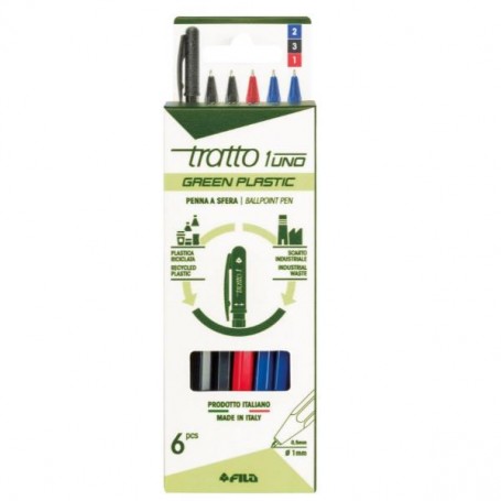 CF6 TRATTO1 GREEN PLAST 3 COL.ASS. (F04010000)