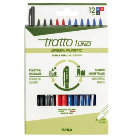 CF12 TRATTO1 GREEN PLAST 3 COL.ASS. (F04020000)