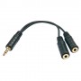 Lindy 35627 splitter audio Nero (35627-LND)