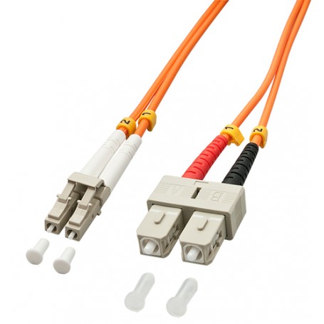 Lindy 1.0m OM2 LC - SC Duplex cavo a fibre ottiche 1 m Arancione (46990)